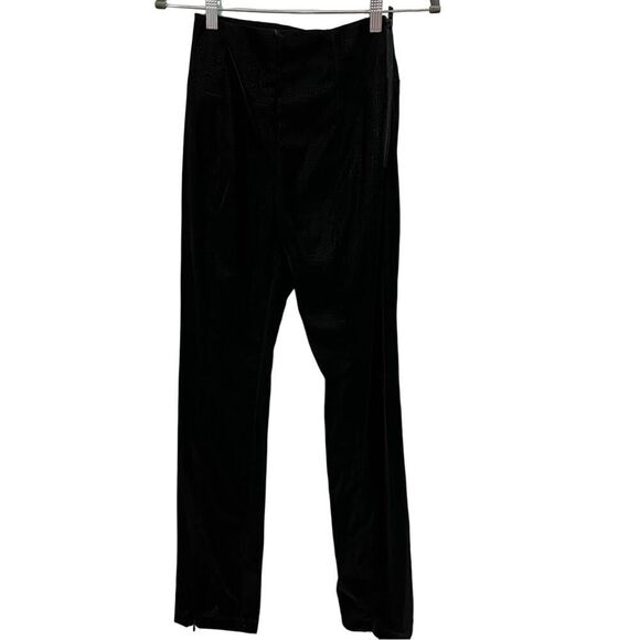 Good American High Waist Vegan Leather Black Croc Exec Pants Size Small 1 NWT - Picture 8 of 13